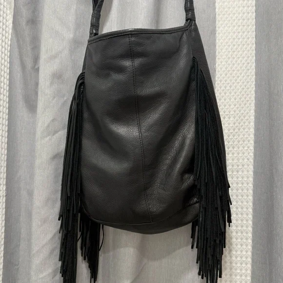 Margot Hobo Fringed Pebbled Hobo - Picture 3 of 6